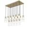 Z-Lite Alton Linear Chandelier, 17-Light, 18 In.W x 42 In.L x 14.25 In.H, Modern Gold/Clear+Frosted 824P-17L-MGLD - alternate 5